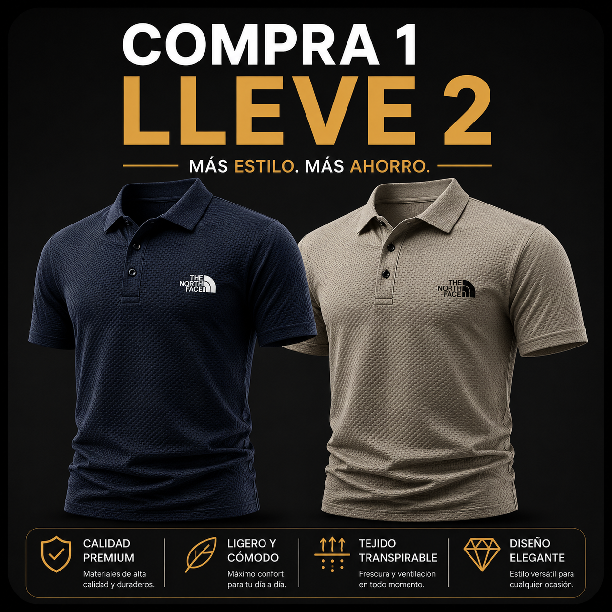 Polo Premium TNF 2026 - Compra 1 y llévate 2
